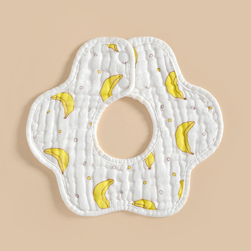 Wholesale 8 Layers Baby Cotton Gauze Bibs OLY-BC-QM004